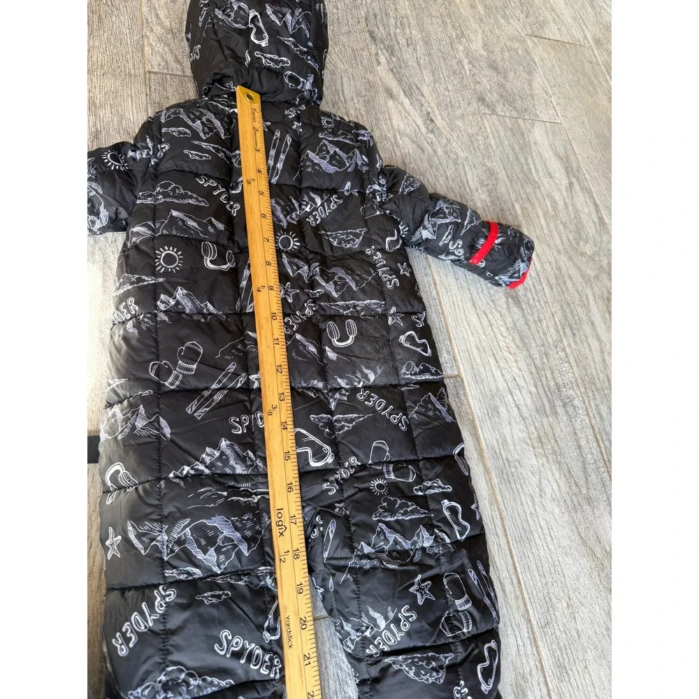 Spyder Snowsuit 9 - 12 Months Doodle Print Bunting 12M Boys Baby Hooded Sherpa
